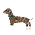 Dachshund Dog Needle Minder, Crystal Embellished Stitching Accessory, Magnetic Needle Holder