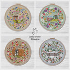 LITTLE DOVE DESIGN "Seasonal Circles Collection - Summer" Counted Cross Stitch Pattern, 2025 Needlework Marketplace Release, Pattern Only
