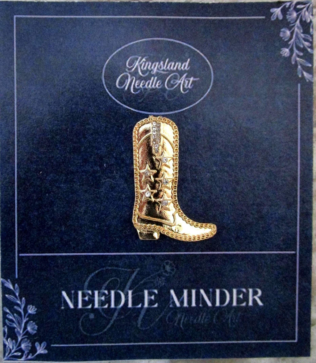 KINGSLAND NEEDLE MINDER ~ Western Cowboy Cowgirl Boot Needle Minder, Needle Dock, Canvas Magnet, Needle Garage, Needleminder