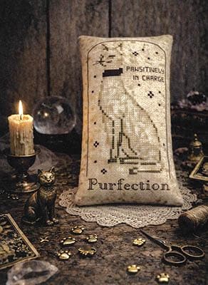 The PRIMITIVE HARE "Purfection" Counted Cross Stitch Pattern, Chart, Pattern Only