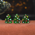 18X14MM Green Christmas Tree Glass Beads 5 Pcs Christmas Tree Beads Xmas Beads