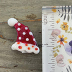 Lampwork Santa Hat Bead, 1 Glass Holiday Santa Hat, Great for Garland, Christmas