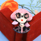 KINGSLAND NEEDLE MINDER ~ Fashionista Girl Acrylic Needle Minder, Needle Dock, Multi-Dimensional, Magnet, Needleminder