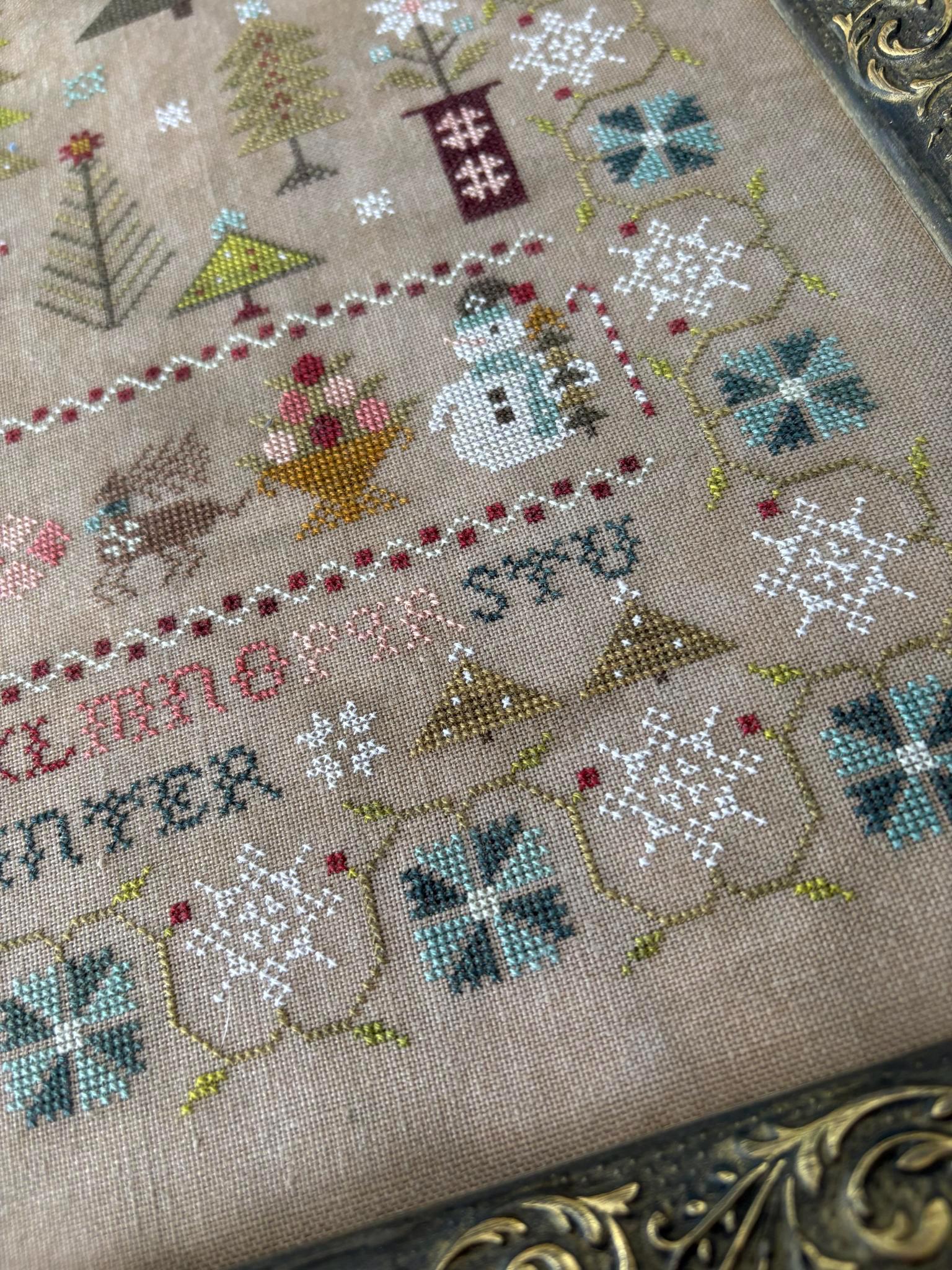 Pansy Patch Quilts and Stitchery "Enchanted Winter Sampler" Counted Cross Stitch Pattern, Nashville Needlework Market 2026, Pattern Only*