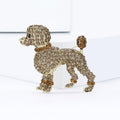 KINGSLAND NEEDLE MINDER ~ Rhinestone Brown Poodle Dog Needle Minder, Needle Dock, Needle Nanny, Canvas Magnet, Needle Garage, Needleminder