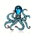 KINGSLAND NEEDLE MINDER ~ Blue Octopus Needle Minder, Needle Dock, Swarovski Crystal Enamel Magnet, Needle Garage, Needleminder