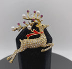 KINGSLAND NEEDLE MINDER ~ Christmas Reindeer Needle Minder, Needle Dock, Needle Nanny, Canvas Magnet, Needle Garage, Needleminder