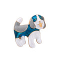 KINGSLAND NEEDLE MINDER ~ Adorable Dog Blue and Gray Needle Minder, Needle Dock, Enamel, Magnet, Needle Garage, Needleminder