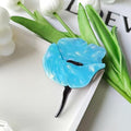 Blue Rose Needle Minder, Acrylic Stitching Accessory, Magnetic Needle Holder