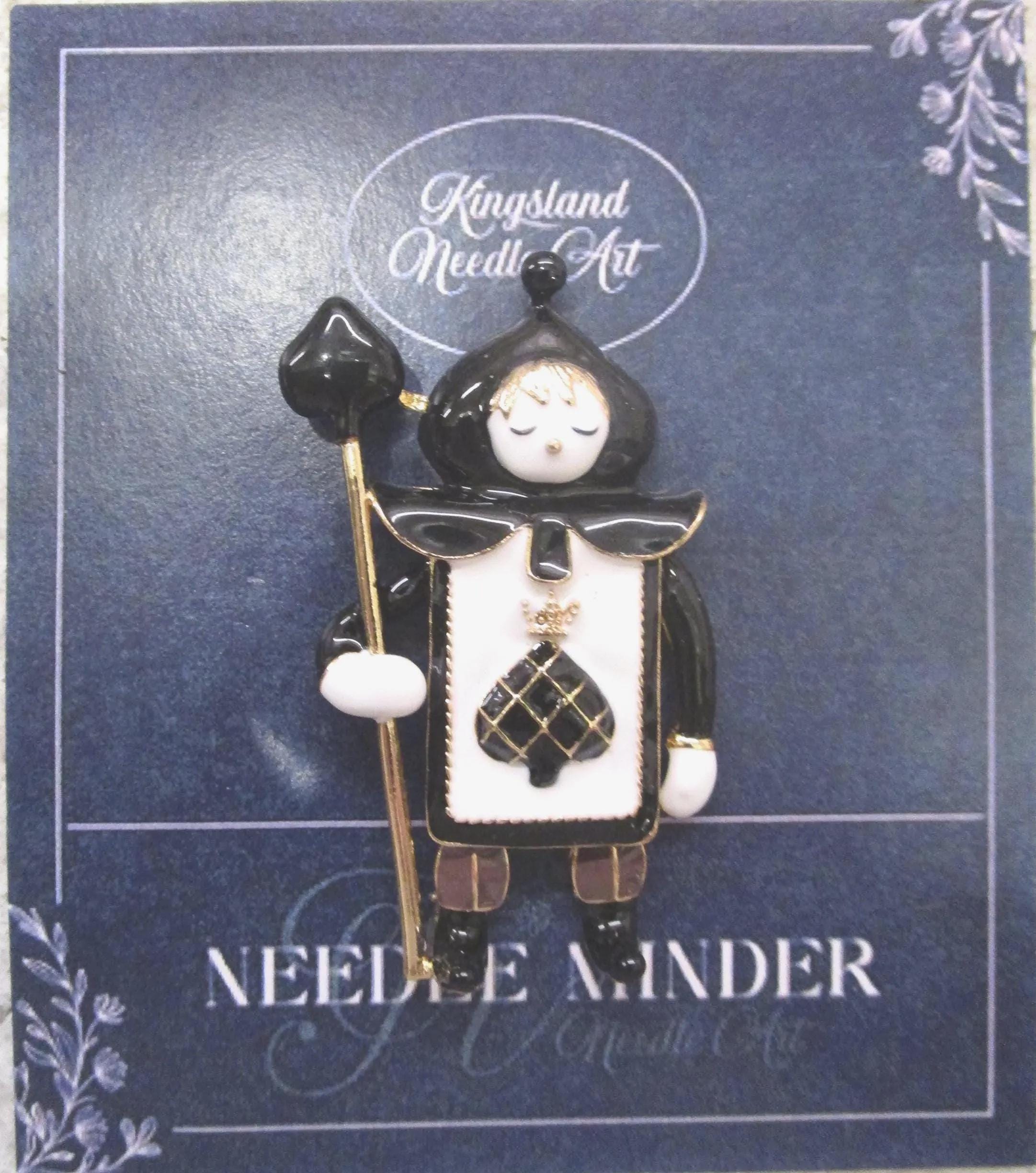 King of Spades Needle Minder, Enamel Stitching Accessory, Magnetic Needle Holder