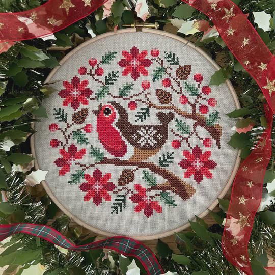 LITTLE DOVE DESIGN "Robin Redbreast" Counted Cross Stitch Pattern, Pattern Only