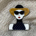 Fashionista Needle Minder, Acrylic Stitching Accessory, Magnetic Needle Holder